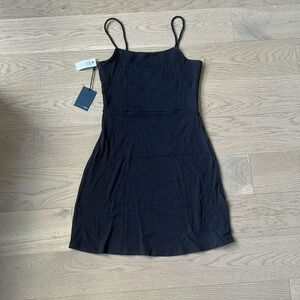 NWT Wilfred Free Reese Black Ribbed Dress Size Medium
